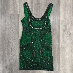 Emerald Beaded Dress